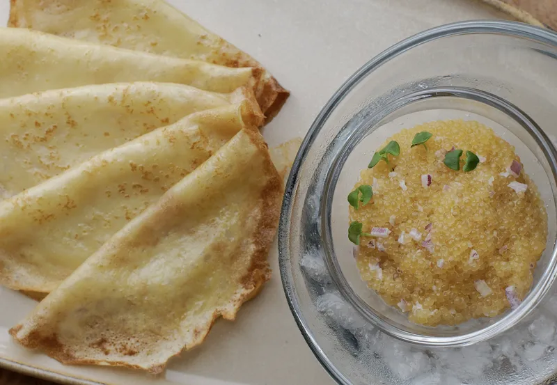 Ікра щуча з теплими млинцями 60\150 г