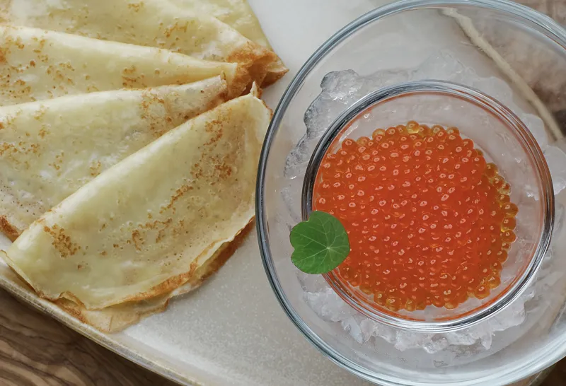 Ікра червона з теплими млинцями 50\150 г