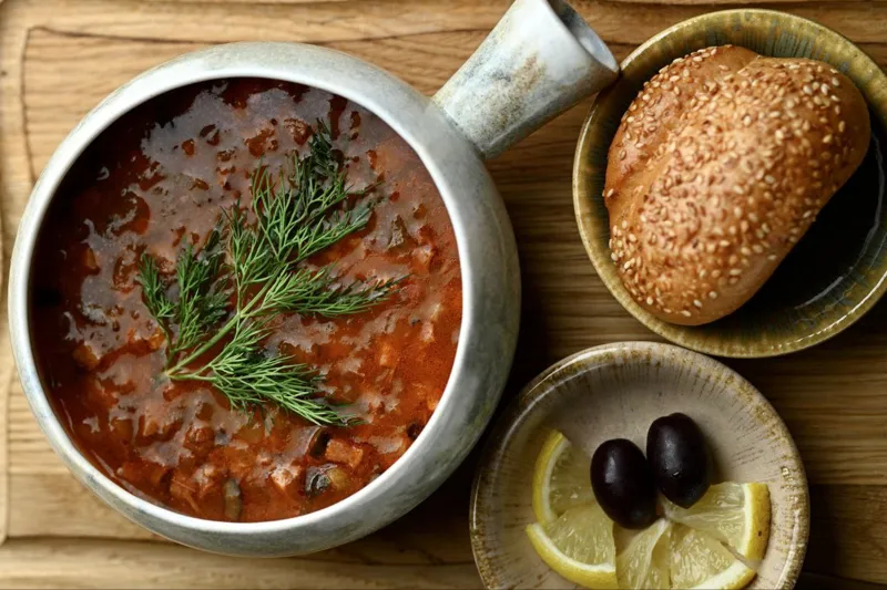 Солянка з телячим язиком 350\50 г