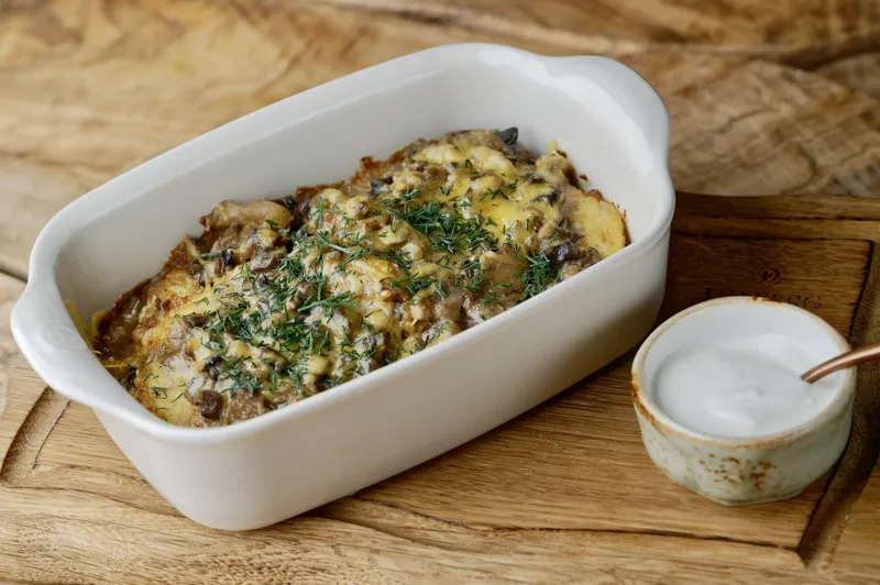 Деруни у вершково-грибному соусi 350г 